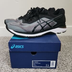 ASICS Men's Black and Gray Running Shoes